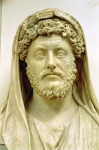 Busto de retrato de Marco Aurélio (121-80 dC) (mármore)